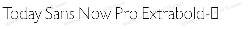 Today Sans Now Pro Extrabold字体转换
